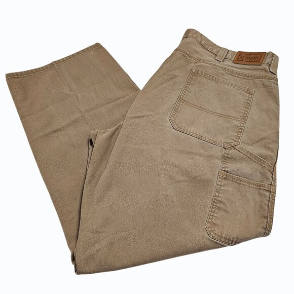CE Schmidt Workwear Canvas Carpenter Pants Utility Tough 44" W x 31" L  Tan - Picture 2 of 16
